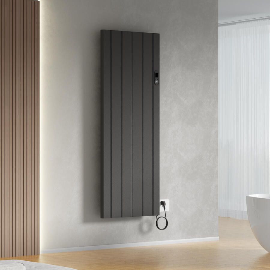 Boss & Wessing Elektrische Radiator BWS Boss 2.0 Met Wifi 2000W 160x60.8 cm Mat Zwart