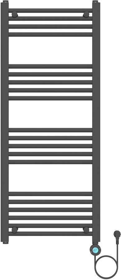 Boss & Wessing Elektrische Radiator BWS Jane 700W 120x50 cm Smart Wifi Mat Zwart