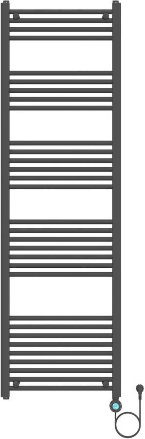 Boss & Wessing Elektrische Radiator BWS Jane 900W 180x55 cm Smart Wifi Mat Zwart