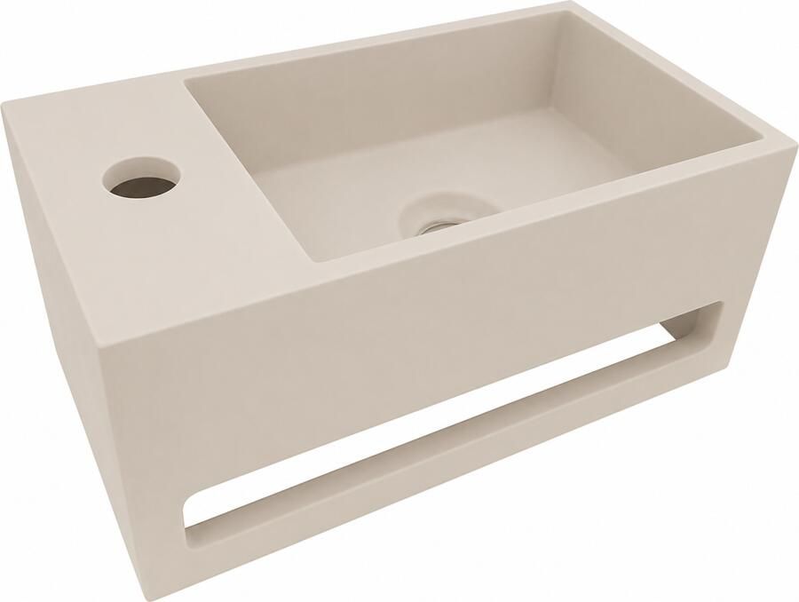 Boss & Wessing Fontein Links BWS Alia 35x20x16 cm Solid Surface Beige