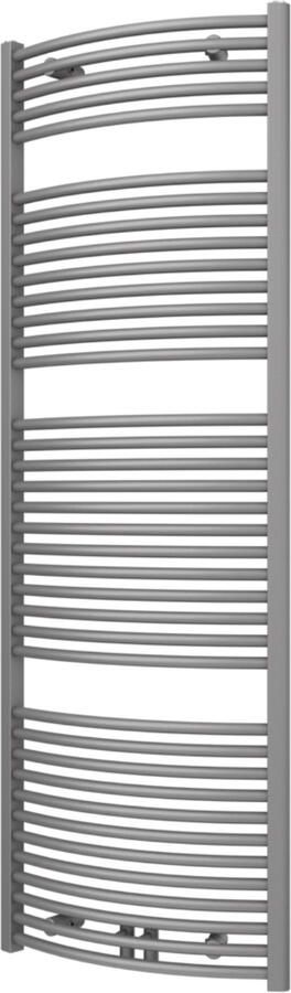Plieger Palmyra designradiator horizontaal gebogen middenaansluiting 1775x600mm 1046W parelgrijs (pearl grey) 7252904