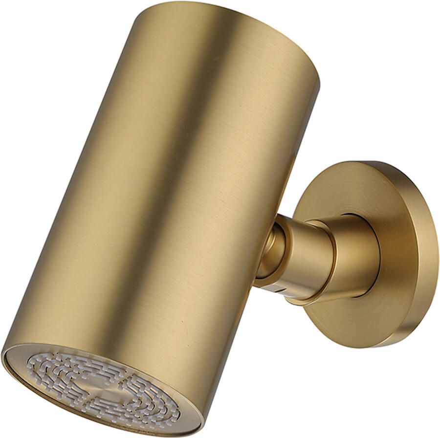 Boss & Wessing Hoofddouche BWS Maya Beam Rond 1 Stand met Muurbevestiging Geborsteld Messing PVD