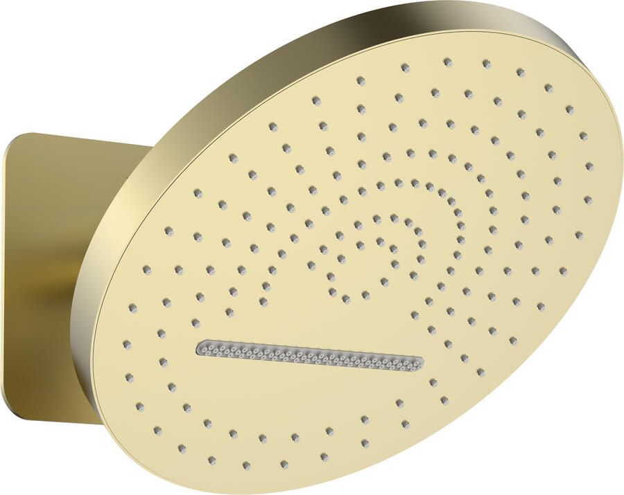 Boss & Wessing Hoofddouche BWS Sensa 32 cm met Inbouwbox Geborsteld Goud PVD Tropical Rain