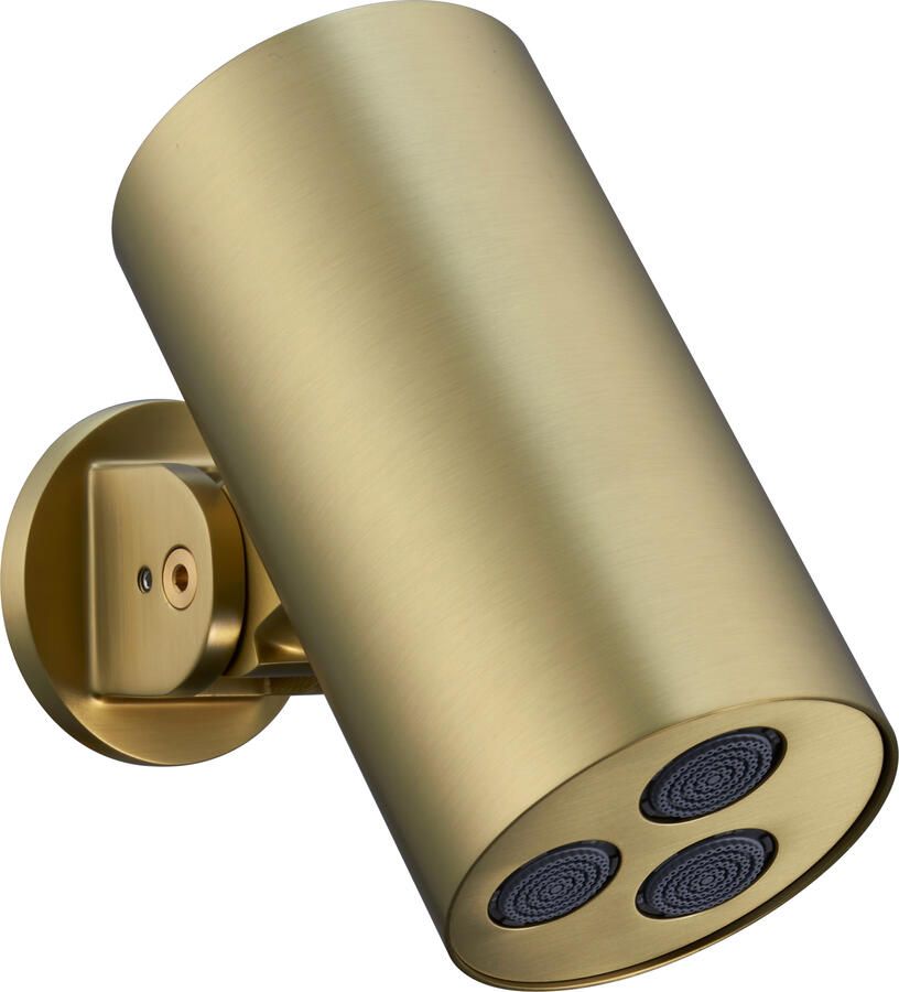 Boss & Wessing Hoofddouche BWS Sensa Cilinder Muur Geborsteld Goud PVD