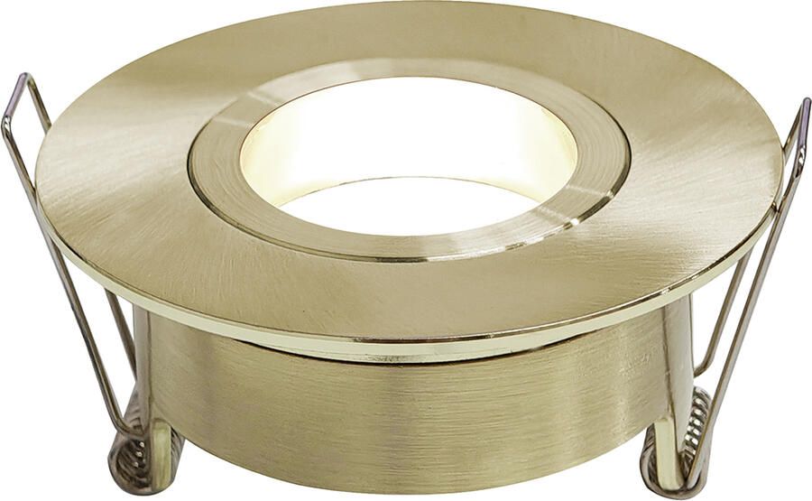 Boss & Wessing Inbouwspot Enkel BWS Spears Dimbaar IP65 Geborsteld Messing