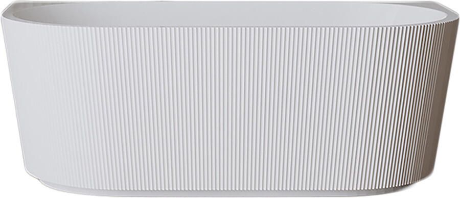 Boss & Wessing Ligbad Half Vrijstaand BWS Alivia 170x80 cm Acryl Met Waste Glans Wit