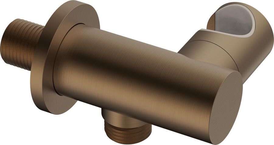 Boss & Wessing Muuraansluitbocht BWS Sensa met Wateraansluiting Kantelbaar Geborsteld Brons PVD