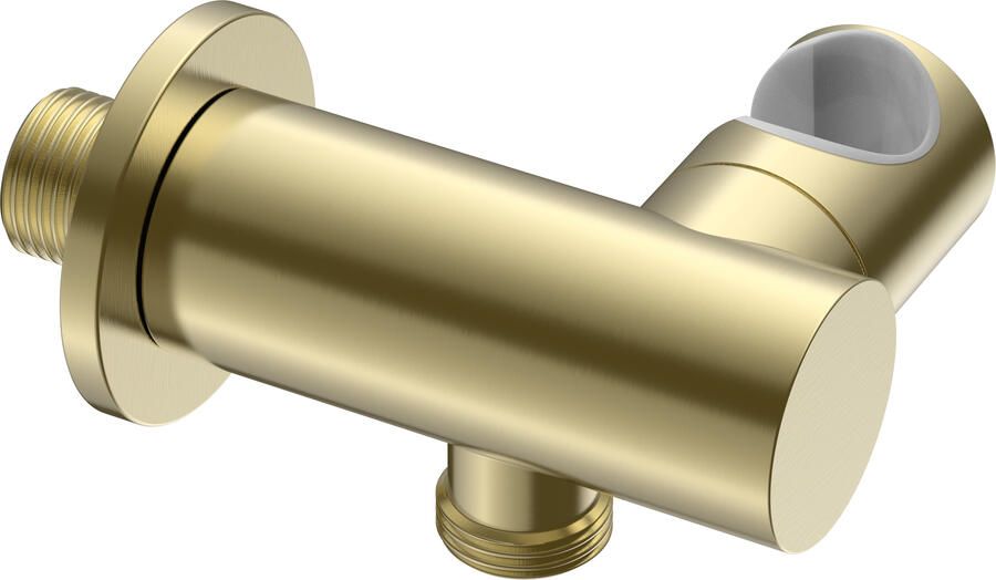 Boss & Wessing Muuraansluitbocht BWS Sensa met Wateraansluiting Kantelbaar Geborsteld Goud PVD