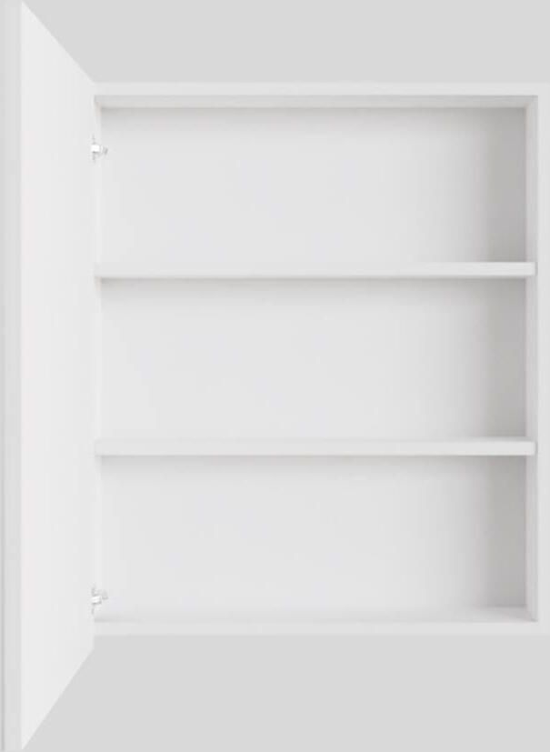 Boss & Wessing Spiegelkast BWS Cube 60x70x16 cm 1 Deur Mat Wit