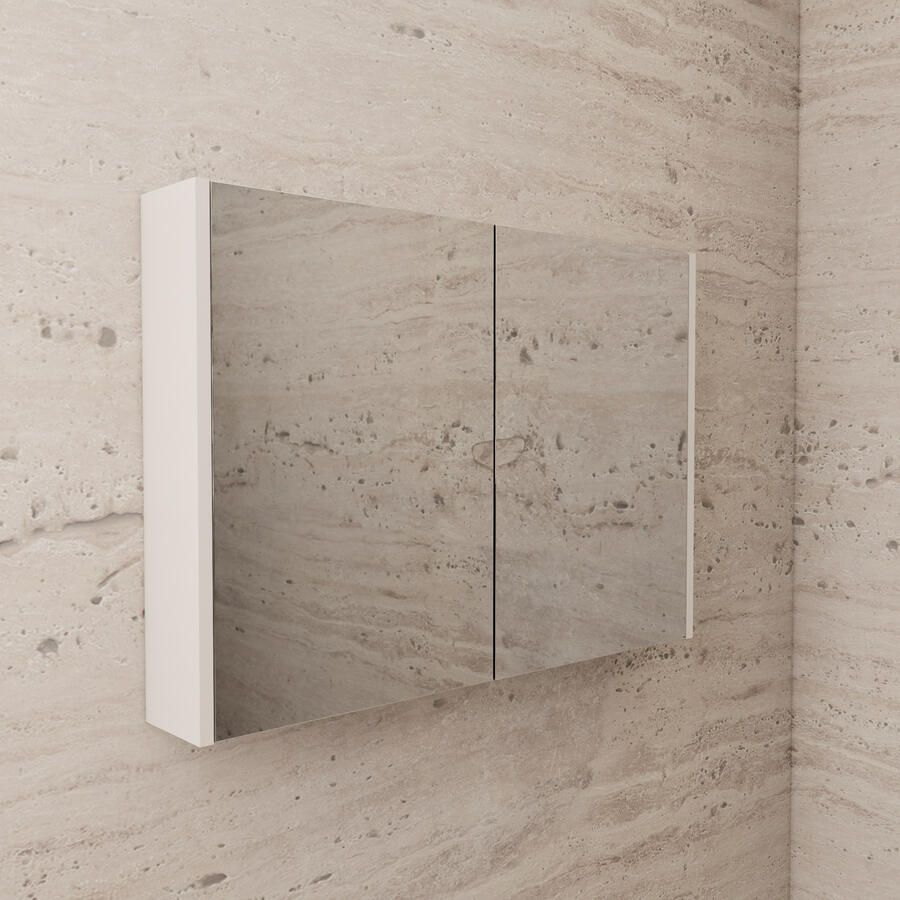 Boss & Wessing Spiegelkast BWS Riga 100 cm 2 Deuren Kasjmier