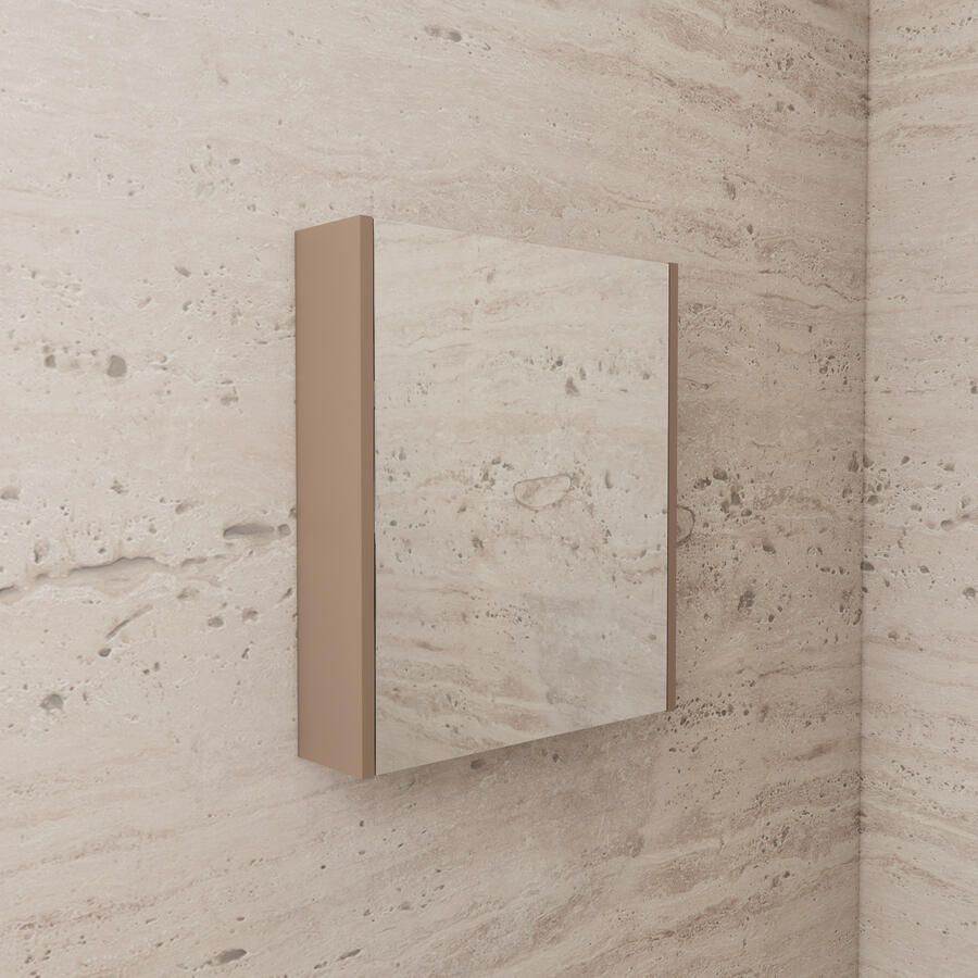 Boss & Wessing Spiegelkast BWS Riga 60 cm 1 Deur Latte