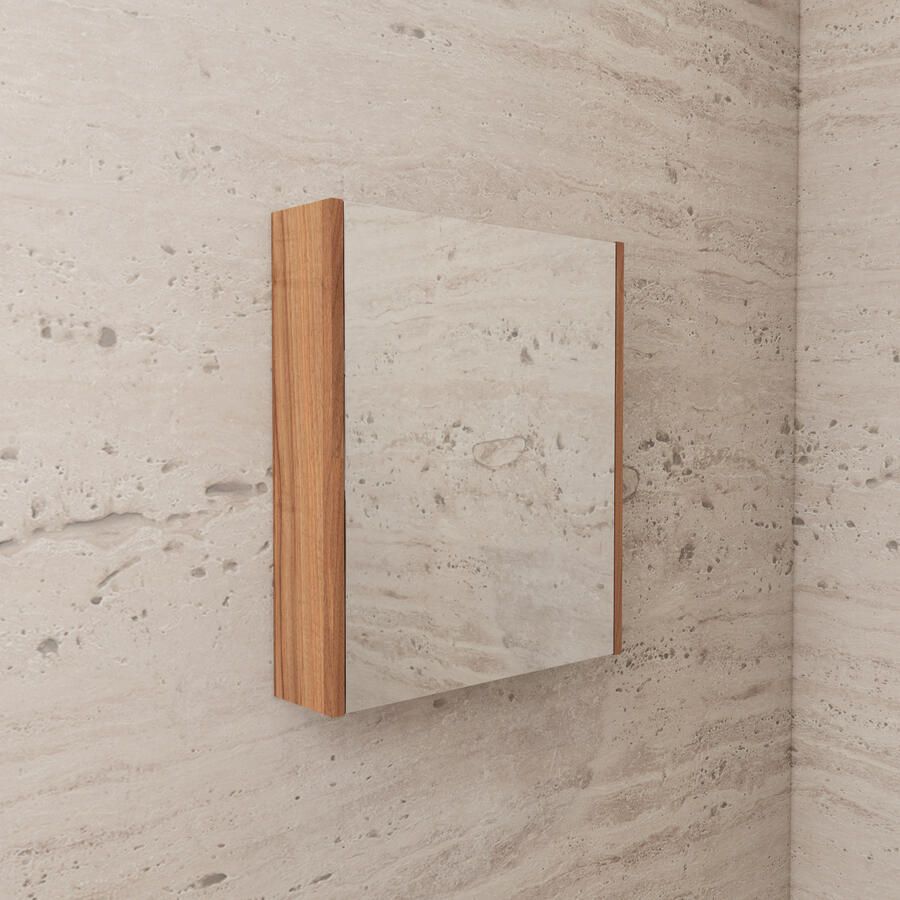 Boss & Wessing Spiegelkast BWS Riga 60 cm 1 Deur Walnoot