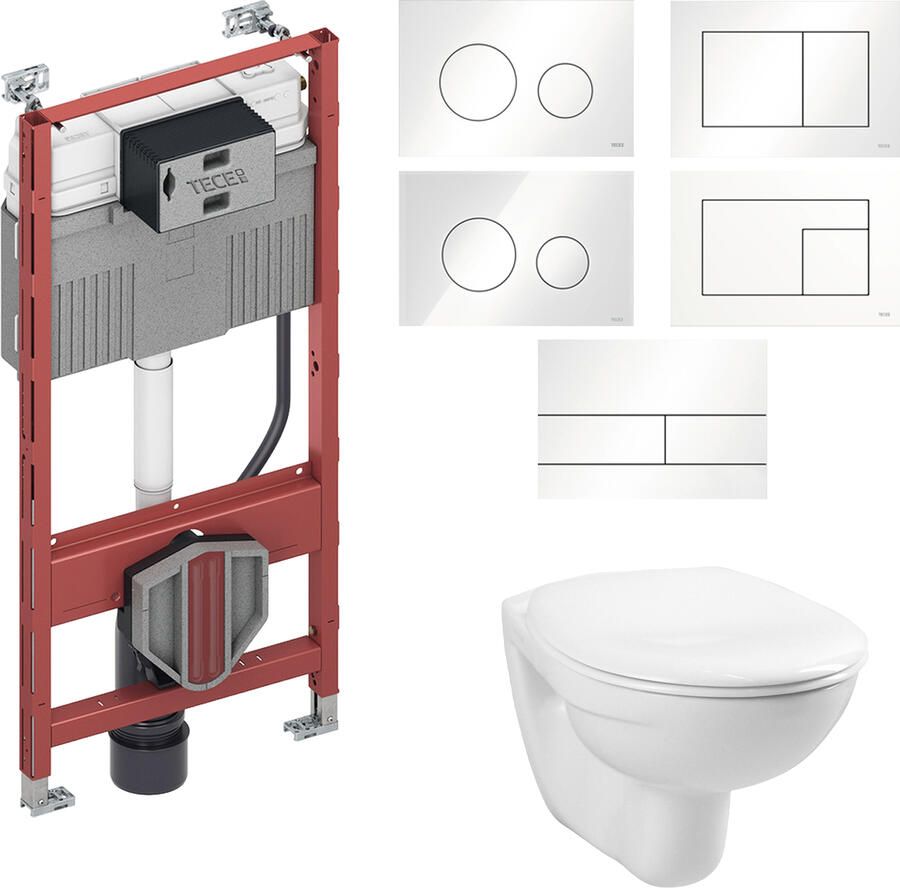Boss & Wessing TECE Profil Toiletset set01 BWS Basic Smart met TECE Drukplaat