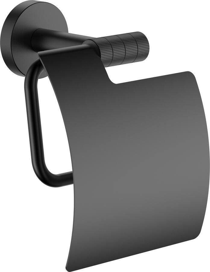 Boss & Wessing Toiletrolhouder BWS Sensa Met Klep Mat Zwart PVD