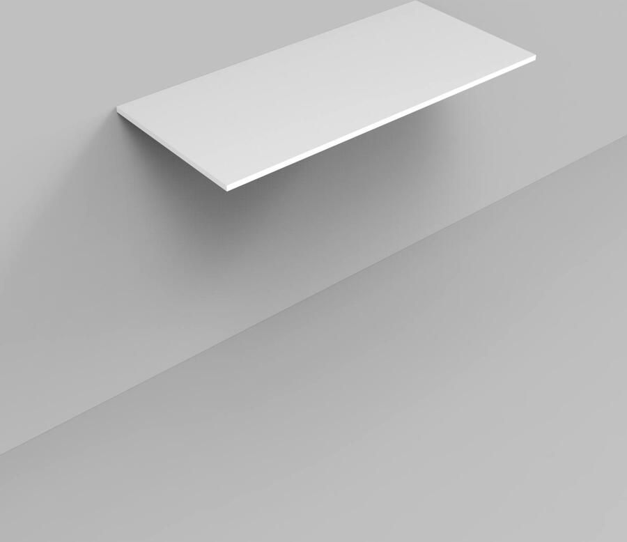 Arcqua Marble wastafelblad 100.5x46cm cast marble glans wit TOP102586