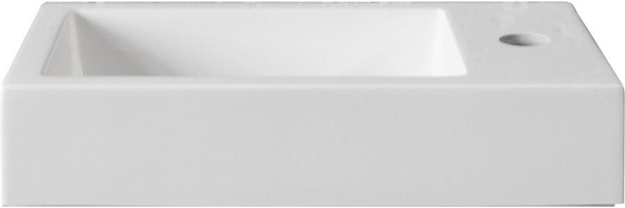 Boss & Wessing Wastafel BWS Sona Met Kraangat Links Rechts 40x22 5 cm Mat Wit