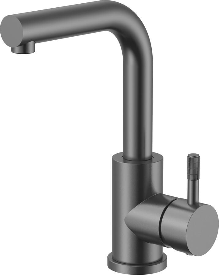 Boss & Wessing Wastafel Keukenmengkraan BWS Sensa Rechte Uitloop Draaibaar Cold Start Hendel Gunmetal PVD