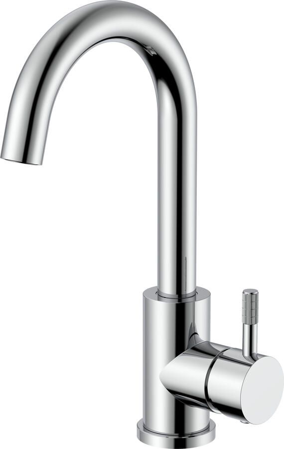 Boss & Wessing Wastafelmengkraan BWS Sensa Uitloop Draaibaar Cold Start Hendel Chroom