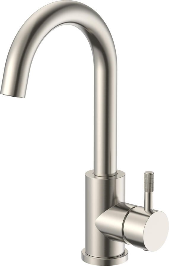 Boss & Wessing Wastafelmengkraan BWS Sensa Uitloop Draaibaar Cold Start Hendel Geborsteld RVS