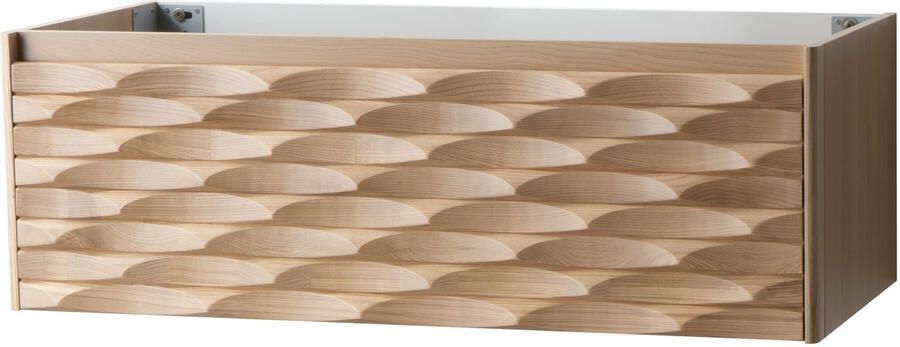 Boss & Wessing Wastafelonderkast BWS Mila 1 Lade Greeploos Soft Close 119x40x52 cm Licht Eiken