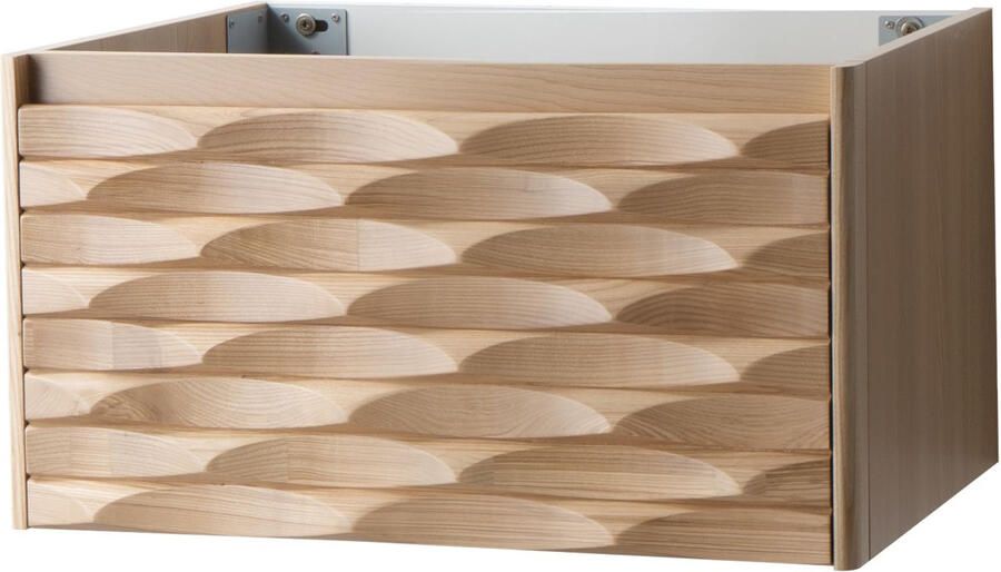 Boss & Wessing Wastafelonderkast BWS Mila 1 Lade Greeploos Soft Close 79x40x52 cm Licht Eiken