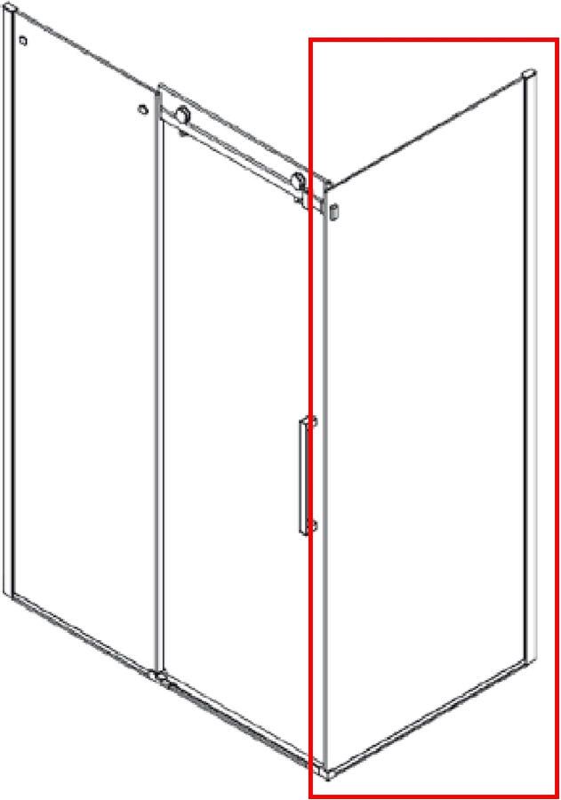 Boss & Wessing Zijwand BWS D&R Design 80x200cm Helder glas