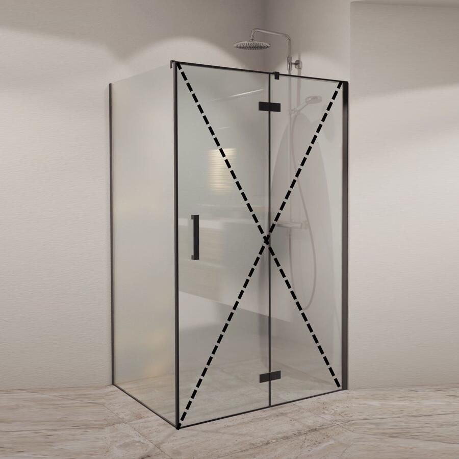 Boss & Wessing Zijwand BWS PC Design 200x60 cm Mat Zwart