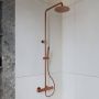Aqua Splash Opbouw Regendouche Set Colorato Thermostatisch Hoofddouche 20 cm Rond Geborsteld Koper - Thumbnail 1