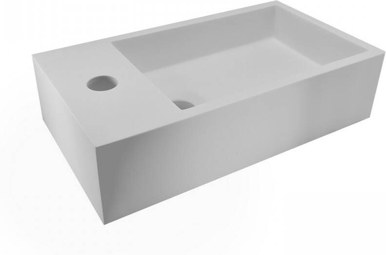 Boss & Wessing BWS Fontein Solid Surface 40x22x10 cm (Links) Mat Wit