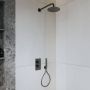 Boss & Wessing BWS Inbouw Regendouche | Colorato | 25cm Stortdouche met Handdouche | Muuruitloop | Gunmetal | SET - Thumbnail 1