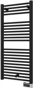 Plieger Palermo-EL III Fischio elektrische designradiator horizontaal 1111x500mm 500W donkergrijs structuur 7255807