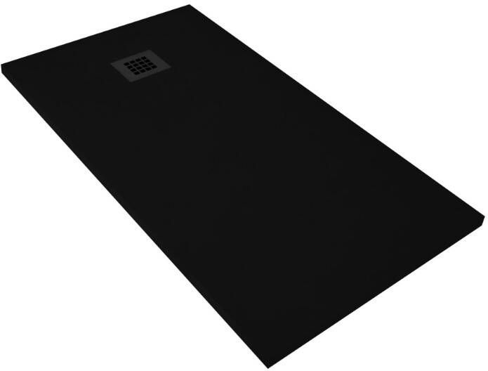 Boss & Wessing Douchebak BWS Renovi 180x90x3 cm Composietsteen Mat Zwart