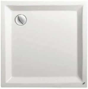 Bibury Quadrant Douchebak Acryl Vierkant (80x80x5cm) Wit met vierkante inzet