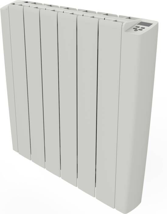 Boss & Wessing Elektrische Radiator BWS Mash 58x108 cm 2000W Muurbevestiging Met Stekker en Afstandsbediening Wit