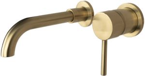 Aloni Creavit inbouw wastafelkraan 22 cm uitloop rond geborsteld goud