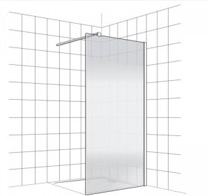 Boss & Wessing Inloopdouche BWS Free Time 90x200 cm Mist Glas Timeless Coating Chroom
