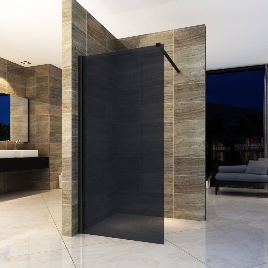 Boss & Wessing Inloopdouche Rookglas 200 cm 8 mm Nano coating Inloopdouche Rookglas 80x200 cm 8 mm Nano Coating