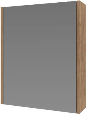 Boss & Wessing Spiegelkast BWS Salt 1 Deur 60x50 cm Incl. Planchetten Whisky Oak