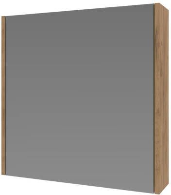 Boss & Wessing Spiegelkast BWS Salt 1 Deur 60x60 cm Incl. Planchetten Whisky Oak