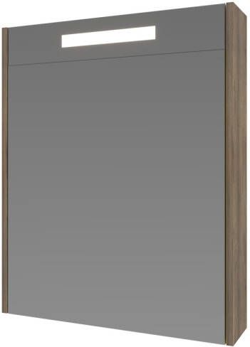 Boss & Wessing Spiegelkast BWS Salt 1 Deur Met LED 60x60 cm Incl. Planchetten Scotch Oak