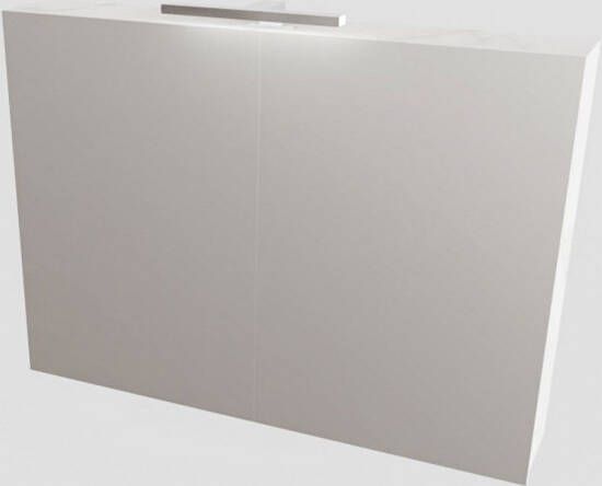Boss & Wessing Spiegelkast BWS Valencia 100x70x16 cm met Twee Deuren Carrara Mat