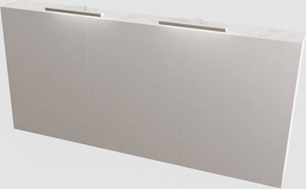 Boss & Wessing Spiegelkast BWS Valencia 150x70x16 cm met Twee Deuren Carrara Mat