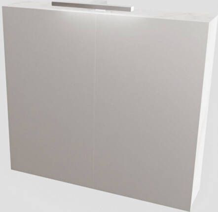 Boss & Wessing Spiegelkast BWS Valencia 80x70x16 cm met Deur Carrara Mat