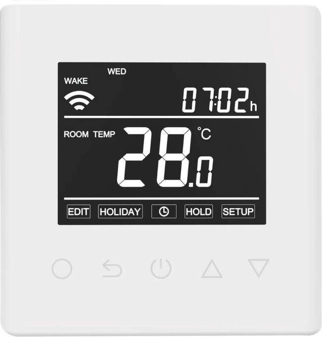 Blinq Atlas inbouwthermostaat WiFi voor verwarmingspaneel- en of mat wit