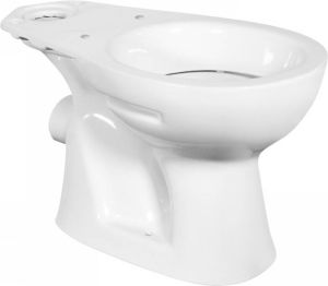 Boss & Wessing Toiletpot Staand Aqua Met Sproeier Muur Aansluiting Wit