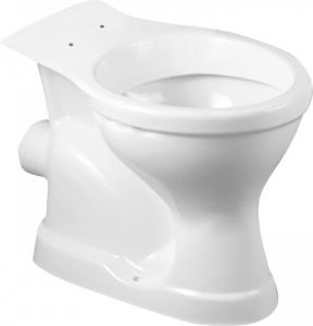 Boss & Wessing Toiletpot Staand Aqua Muur Aansluiting Wit