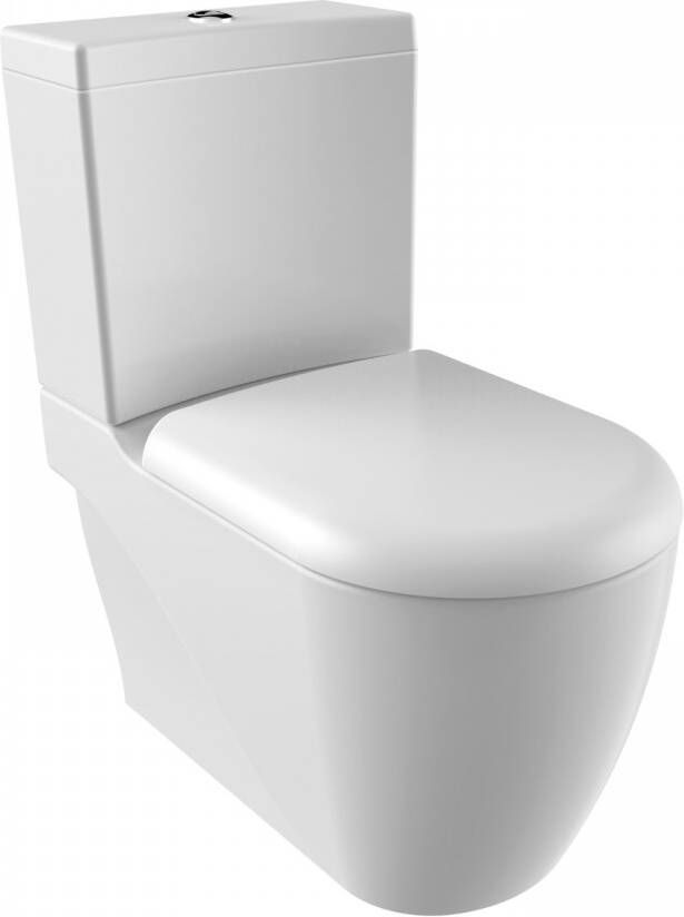 Boss & Wessing Toiletpot Staand BWS Grande Onder En Muur Aansluiting Wit