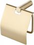 Boss & Wessing Toiletrolhouder BWS Goldy Inclusief Klep Geborsteld Messing Goud - Thumbnail 1