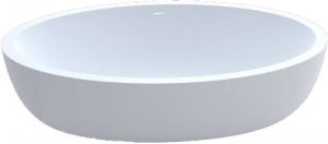 Crosstone by Arcqua Crosstone Loeffi II vrijstaand bad 111.5x169x48cm Solid Surface wit mat CTWL-3080