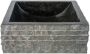 Boss & Wessing Waskom BWS Stone Vierkant 40x40x15 cm Natuursteen Zwart - Thumbnail 1